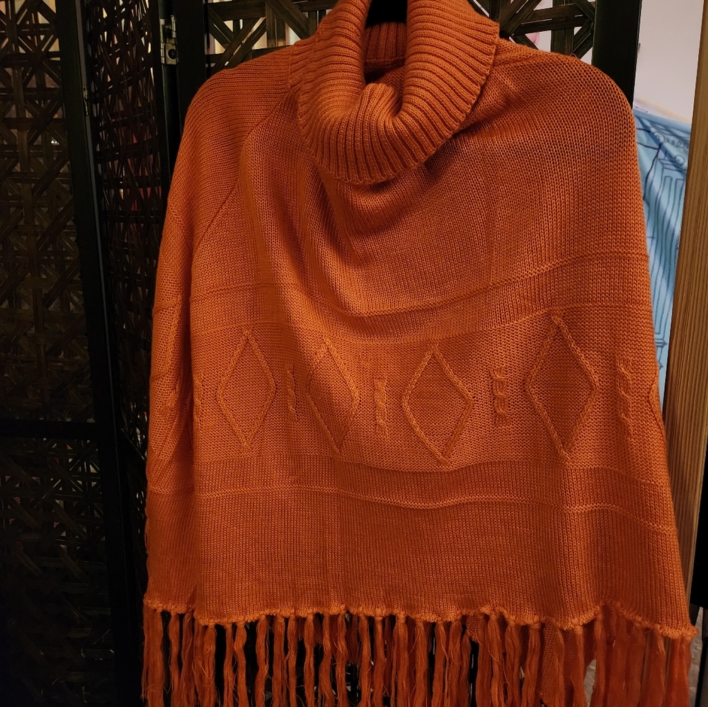 Prada cowl-neck shawl poncho